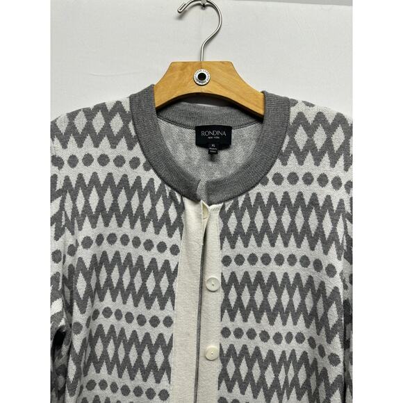 Rondina‎ New York Women Button Up Sweater Cardigan Soft Rayon XL - Picture 3 of 8
